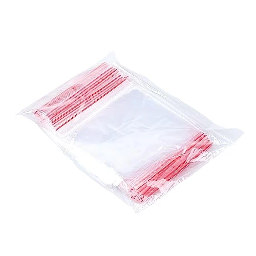 Office Products Zip Bags 17 x 23 cm/Pack of 100 (1 Pack) / Transparent Crystal Clear/Ziplock Bag Zip Set/Zip Bag/Poly Bag/Made of Solid LDPE Film Food Safe