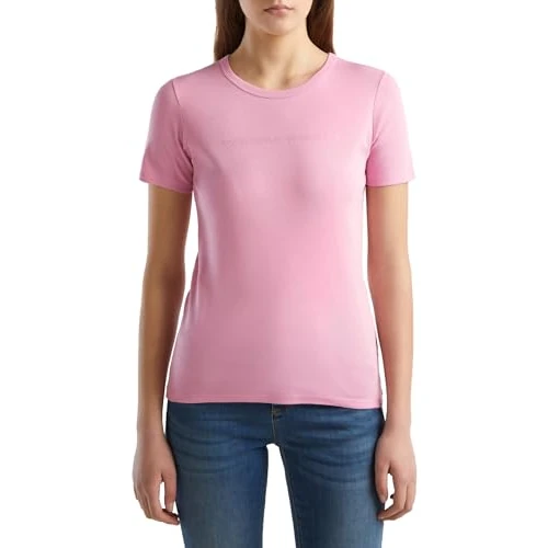 Offerta a tempo: United Colors of Benetton T-Shirt 3GA2E16A2, Malva 0P0, XXS Donna - 45% da 19.95 € a 10.95 €