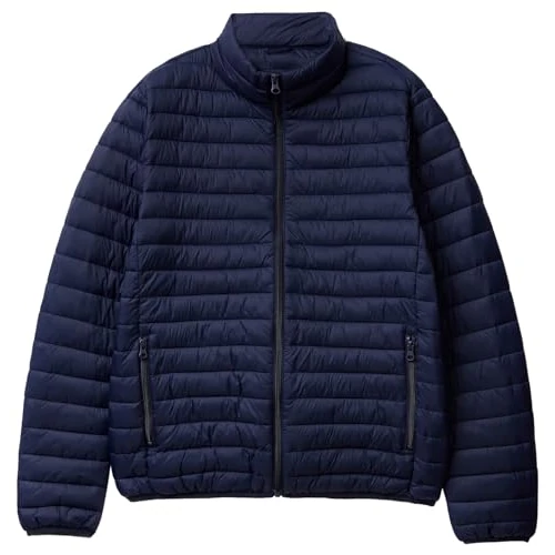 United Colors of Benetton Blouson 2ba2un028 Veste, Bleu Nuit 016, S Hommes