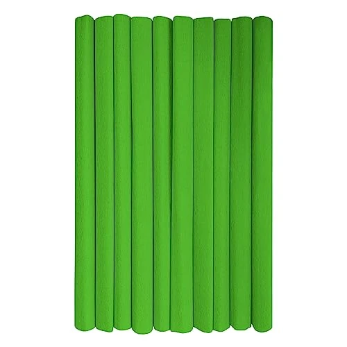 Tijdelijke aanbieding: Interdruk - Crêpepapier Rollen voor Kinderen DIY en Decoraties - Pakket van 10 rollen (50 cm x 200 cm, 28 g/m2) - 22 lichtgroen van 9.99 € naar 9.99 € (0.00% korting)