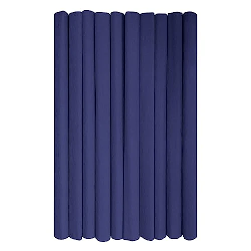 Offerta a tempo: Interdruk - Rotoli di carta crespa multiuso per lavoretti e decorazioni per bambini - Confezione da 10 rotoli (50 cm x 200 cm, 28 g/m2) - 16 blu navy - 0.00% da 9.99 € a 9.99 €