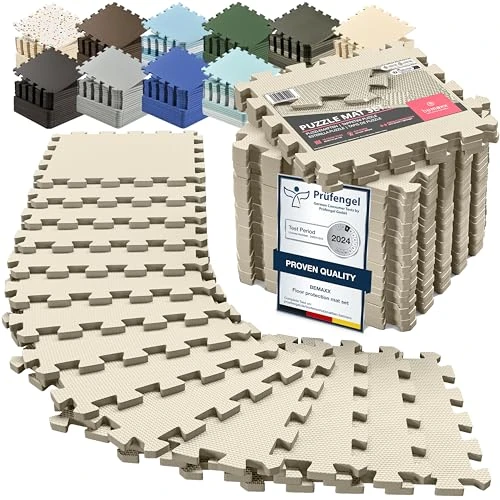 Oferta limitada: bemaxx Esterilla Fitness Puzzle para Suelo Gimnasio - Alfombrilla Goma EVA de 62.99 € a 22.49 € (ahorro 64.3%)