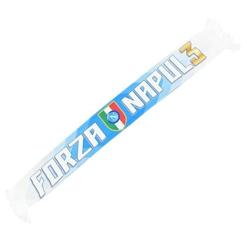 SSC NAPOLI Men's Campioni Forza Napul3 Scarf Samples, White, One Size, White, One Size