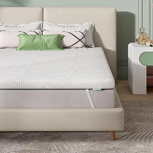 Novilla Topper 160x190, Topper Matrimoniale in Memory Foam e Schiuma Traforata Comfort 7.5cm，Tessuto Traspirante e Delicato Sulla Pelle con Elastiche Antiscivolo, Sfoderabile e Lavabile Oeko-TEX