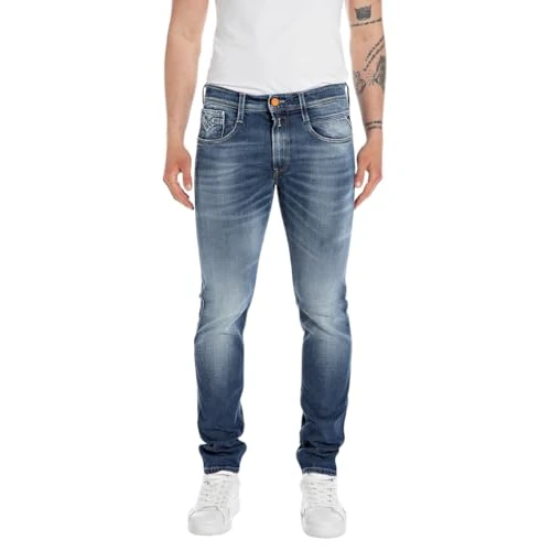 Replay Herren Jeans Anbass Slim-Fit X-Lite, Bleu Moyen 009 (Blau), 29W / 32L