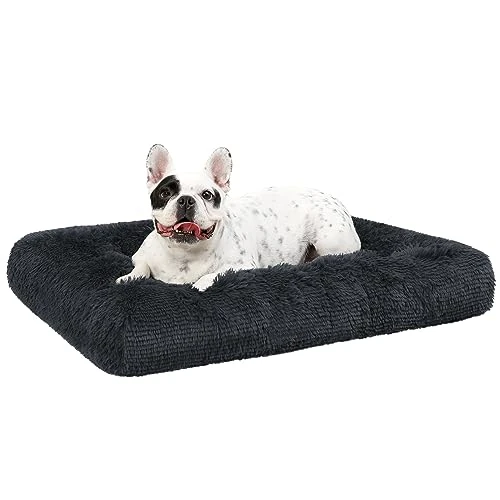 Begrenztes Angebot: KSIIA Hundebett mittelgroße Hunde Waschbar, Plüsch Hundekissen flauschig, 76x52cm, rutschfeste Unterseite, Hundematte für kleine, mittelgroße Hunde, Hundekorb Hundematratze Haustierbett Schattengrau von 23.07 EUR auf 20.99 EUR (Rabatt 9%)