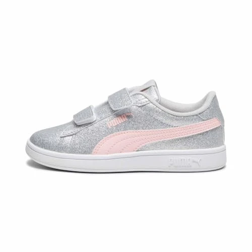 Offerta a tempo: PUMA Smash 3.0 Glitz Glam V PS, Sneaker, Glacial Gray-Frosty Pink, 32 EU - 40% da 39.95 € a 23.99 €