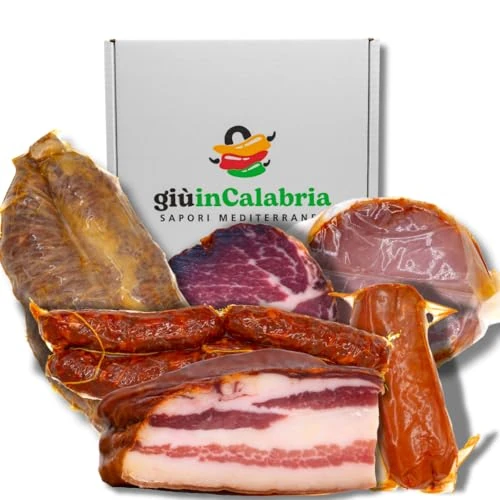 Artisanal Calabrian Cured Meats Box: Capocollo, Guanciale, Nduja, Soppressata, Sausage and Fillet - Traditional Calabrian Delicacies - Mediterranean Flavors