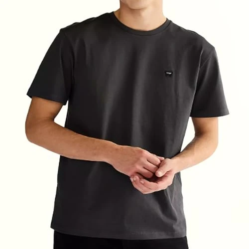 Wrangler Sign Off Tee Koszulka Mężczyźni, Faded Black, M
