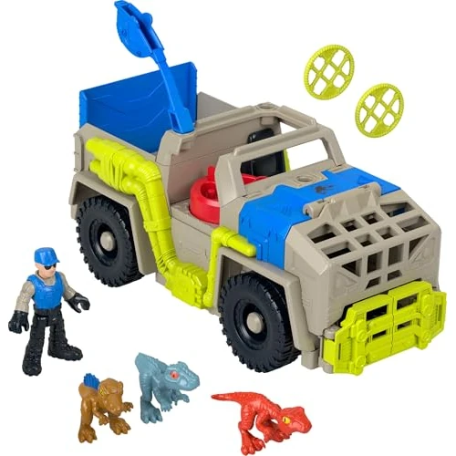 Limited-time offer: Fisher-Price Imaginext Jurassic World Dinosaur Toys Track & Transport Dino Truck Vehicle & Figure Set for Preschool Kids Ages 3+ years, HRK69 from 19.99 £ to 19.99 £ (save 0.00%)