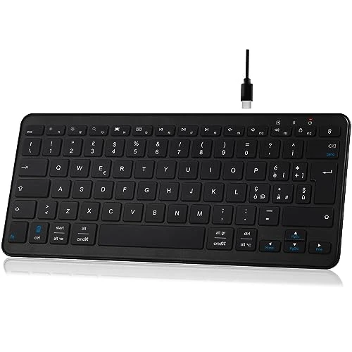 Offre limitée : Qulose Clavier sans Fil Bluetooth, Mini Clavier QWERTY Italy Noir de 18.99 € à 18.99 € (0.00% de remise)