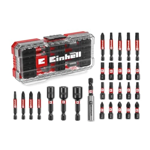 Offerta a tempo: Set di punte originali Einhell S-CASE da 28 pezzi resistenti agli urti (punte da 25 mm, punte da 50 mm, portapunte da 60 mm, bussole con scatola di custodia) - 0.00% da 19.99 € a 19.99 €