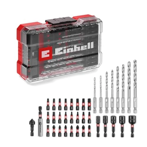 Oferta limitowana: Oryginalny zestaw akcesoriów Einhell M-Case 39-częściowy zestaw akcesoriów (bity 25 mm, wiertła metalowe, uchwyt do bitów 60 mm, klucz nasadowy, pogłębiacz wraz z pudełkiem do przechowywania) z 92.99 zł na 92.99 zł (oszczędź 0.00%)