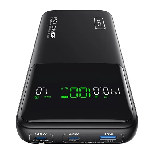 INIU 140W 27000mAh Portable Charger for Laptop & Phone, Mini Power Bank with PD QC Fast Charging (USB-C in/Out) - High Capacity Electronics Battery Pack for iPad, Samsung, Travel, Camping