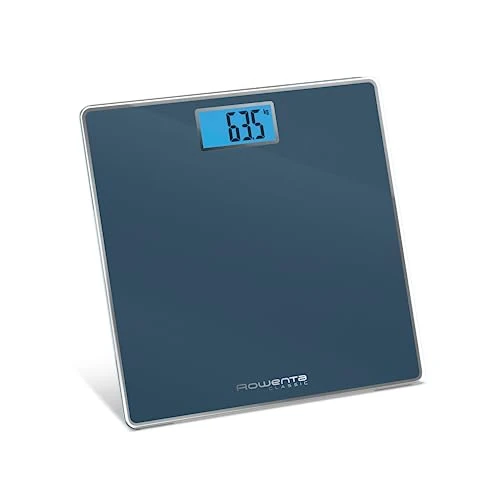 Rowenta Classic Bathroom Scale, Large Backlit Display, High Capacity up to 160kg, 100g Graduation, Ultra Slim, Auto Ignition, 31 x 31 cm, BS1504