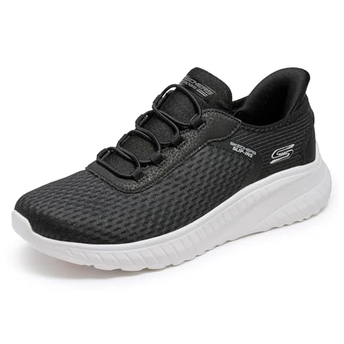 Offerta a tempo: Skechers Donna Bobs Squad Chaos In Color Slip-In ALLENATRICE, Black Mesh Trim, 35 EU - 26% da 79.95 € a 59.20 €