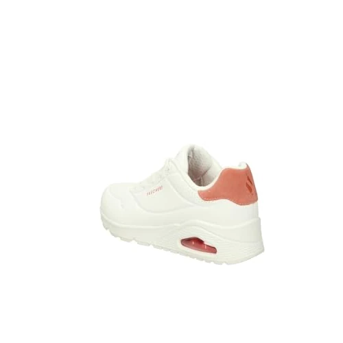 Limitiertes Angebot: Skechers Damen Uno Pop Back Sneakers, White Durabuck Coral Suede Trim, 37.5 EU von 89.95 EUR auf 62.90 EUR (Spare 30%)