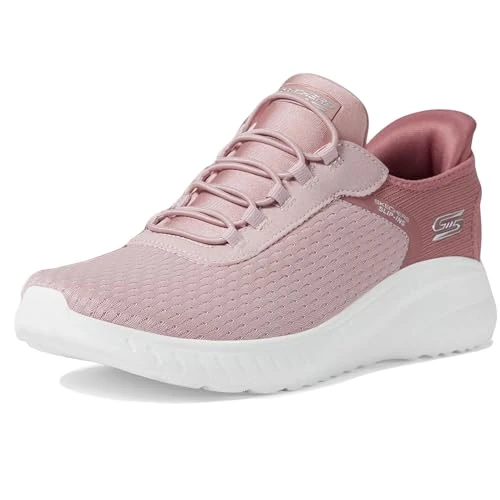 Skechers Damen BOBS Squad Chaos, Blush Mesh, 38.5 EU