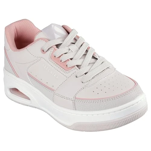 Skechers UNO-rechtbank voor vrouwen, Natuurlijk leer Coral Duraleather Trim, 39 EU