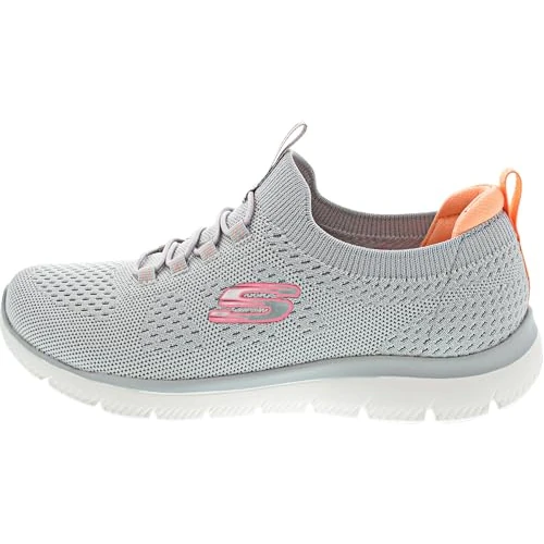 Limitiertes Angebot: Skechers Summits Top Player Damen Sneaker, Gray Knit Pink Coral Trim, 41 EU von 69.95 EUR auf 49.95 EUR (Spare 29%)