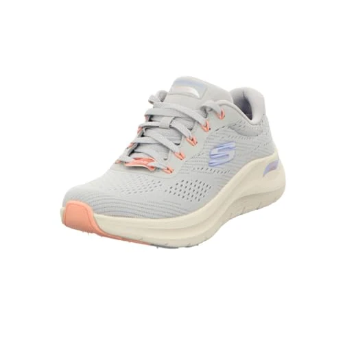 Zeitlich begrenztes Angebot: Skechers Damen Arch Fit 2.0 Big League Sports Shoes, Light Grey Mesh Periwinkle Coral Trim, 36 EU von 99.95 € auf 66.05 € (34% Rabatt)