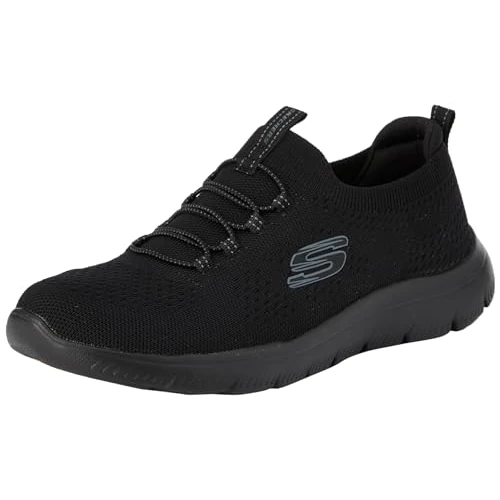 Offerta a tempo: Skechers Donna Summits Top Player Scarpe da Ginnastica, Black Knit/Trim, 40.5 EU - 20% da 69.95 € a 55.99 €