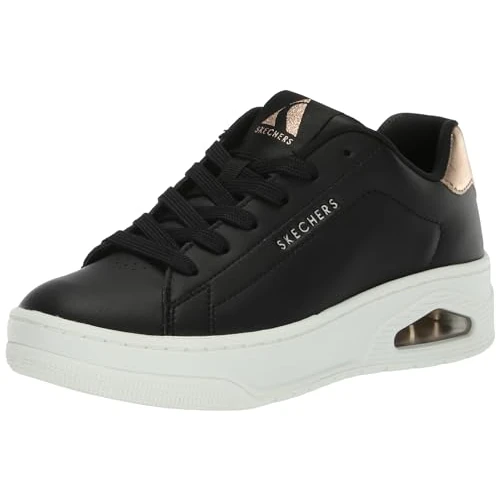 Oferta ograniczona: Skechers Damski UNO Court, czarna skóra/różowe złoto Duraleather, 7 UK, Czarna skóra różowe złoto Duraleather, 40 EU z 356.85 EUR na 356.85 EUR (znizka 0%)