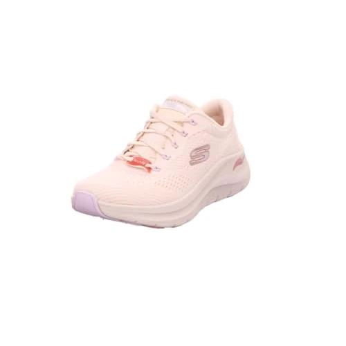 Skechers Damen Arch Fit 2.0 Big League Sports Shoes, Natürliches Netzgewebe Malvenfarben Lavendelbesatz, 37 EU