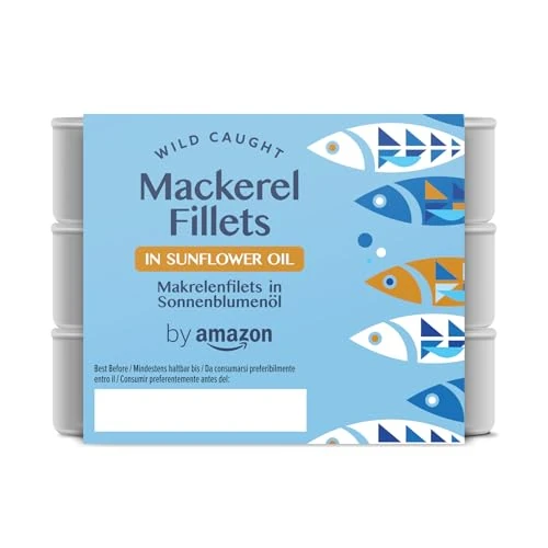 by Amazon Mackerel Fillets in Sunflower Oil, 3x125g