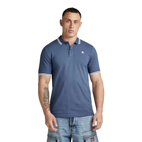Offerta a tempo: G-STAR Dunda Slim Stripe Polo, Polo Uomo, Blu (vintage indigo D17127-5864-G278), XS - 0.00% da 29.97 € a 29.97 €