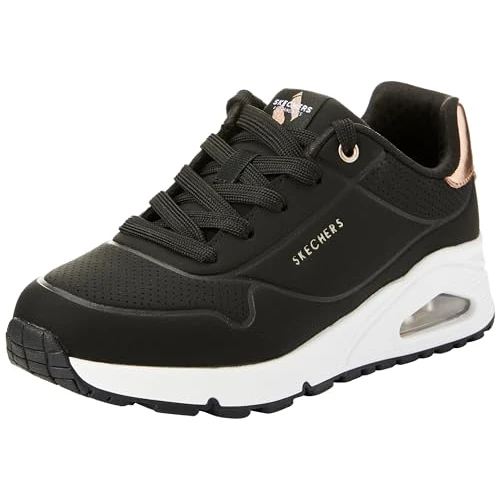 Limited-time offer: Skechers Kids Uno Gen1 - Shimmer Away Sneaker, Black, 1.5 Little Kid from $62.00 to $44.98 (save 27.45%)