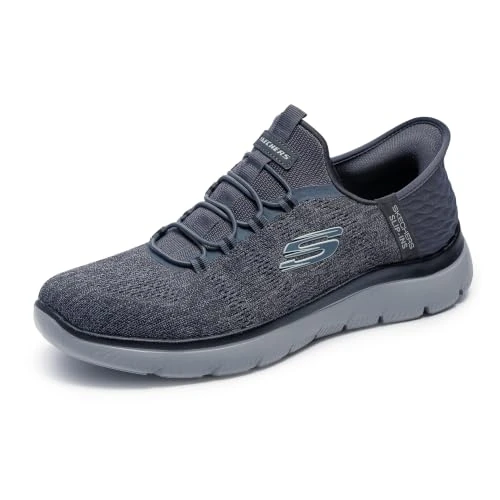 Oferta limitada: Skechers Hombre Summits Key Pace Slip-In ENTRENADOR, Charcoal Mesh/Black Trim, 42.5 EU de 84.95 € a 45.99 € (ahorro 46%)