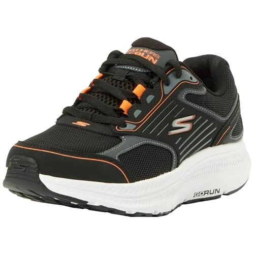 Offerta a tempo: Skechers Go Run Consistent 2.0 Uomo - SilveSneaker, Tessile in Pelle Nera e Arancione, 42 EU - 29% da 69.95 € a 49.67 €
