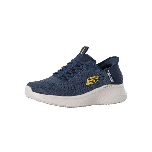 Offerta a tempo: Skechers Uomo Skech-Lite Pro Primebase Slip-In ALLENATRICE, Navy Mesh/Yellow Trim, 46 EU - 0.00% da 69.75 € a 69.75 €