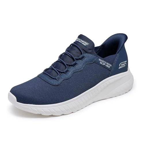 Offerta a tempo: Skechers Uomo Scarpe da Ginnastica Hands-Free Slip-in Bobs Squad Chaos Daily Hype, Navy Knit, 45.5 EU - 0.00% da 79.95 € a 79.95 €