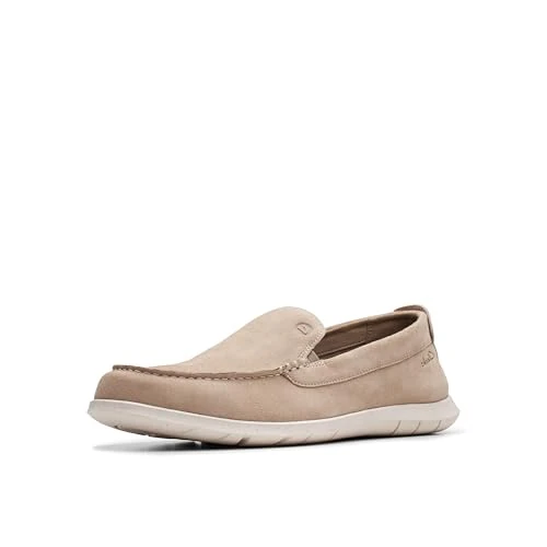 Clarks Flexway Step, Mocassino Uomo, Sand Suede, 46 EU