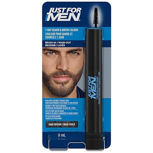 Offerta a tempo: Just For Men Ritocco Istantaneo Grigio Barba e Sopracciglia, Marrone Scuro - 5% da 16.69 € a 15.79 €