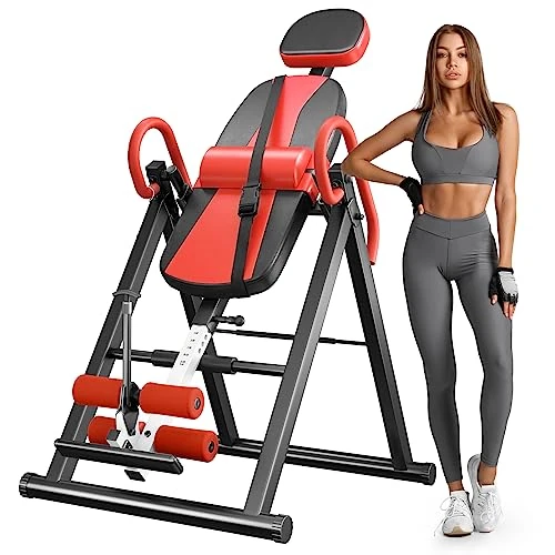 Zeitlich begrenztes Angebot: YOLEO Faltbarer Inversionsbank Mit Dreifacher Sicherheitsverriegelung, Schwerkraftrainer Mit Sicherheitsgurt Für Die Therapie Zur Linderung Von Rücken Nackenschmerzen von 139.99 € auf 139.99 € (0.00% Rabatt)
