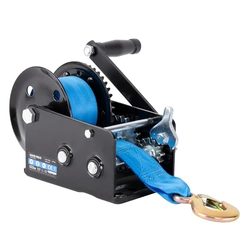 Oferta limitada: Güde Cabrestante GGHW 900/8 (900 kg de fuerza de tracción, 8 m de longitud de la correa, 5 cm de ancho de la correa, gancho de carga con apertura de gota, palanca de bloqueo, manivela con mango suave, de 44.66 € a 40.91 € (ahorro 8%)