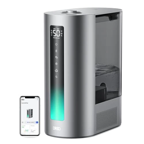 Limited-time offer: Dreo Smart Humidifier for Bedroom, 6L Top Fill Warm & Cool Mist Humidifiers for Large Home, 60Hr Quiet Runtime for Baby, Plant, Humidity Sensor, Indicator Light, 12H Timer, Google/Alexa, HM713S from 99.99 £ to 84.87 £ (save 15%)