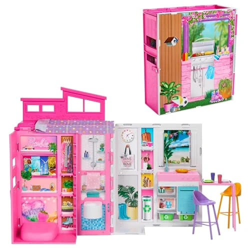 Oferta limitowana: Barbie Dollhouse Playset, Getaway House with 11 Accessories Including 2 Chairs, 4 Play Areas & 360-degree Play, HRJ76 z 139.99 zł na 139.99 zł (oszczędź 0.00%)