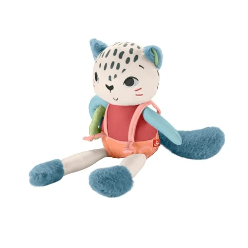 Offerta a tempo: Fisher-Price Amici del Pianeta - Leopardino Scopri e Gioca, Morbido Peluche in Tessuto con Stivaletti, Realizzato con Il 95% di plastica Riciclata e imballaggio Certificato FSC, 3+ Mesi, HKD64 - 47% da 19.99 € a 10.64 €