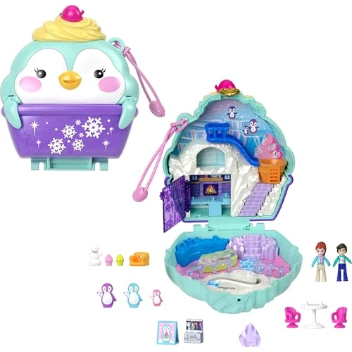 Offre limitée : Polly Pocket Coffret Pingouin des Neiges avec 2 Mini-Figurines, 12 Accessoires, 6 Éléments De Jeu, Jouet Voyage, Jouet Enfant, A Partir De 4 Ans, HRD34 de 27.99 € à 27.99 € (0.00% de remise)