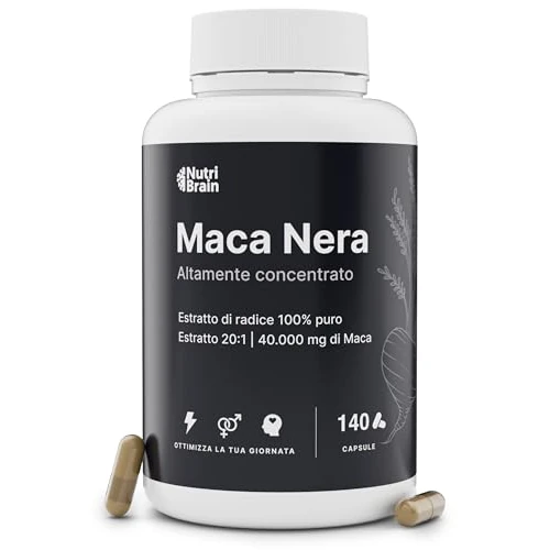 Zeitlich begrenztes Angebot: Maca Schwarz Hochdosiert 40.000mg - 140 Vegane Kapseln | Ultra-Konzentriert 20:1 Extrakt | 5 Monate | Steigert Energie und Vitalität | Laborgeprüft | Verbessert Leistung, Ausdauer und Gleichgewicht von 19.90 € auf 19.90 € (0.0