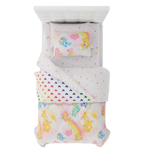 Zeitlich begrenztes Angebot: Franco Collectibles Care Bears Classic Retro Rainbow Bedding 5-teiliges superweiches Tröster und Bettlaken-Set mit Kissenbezug, Twin, (100% offizielles Lizenzprodukt) von 84.94 € auf 84.94 € (0.00% Rabatt)