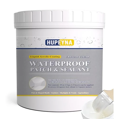 Limitiertes Angebot: Transparenter Wasserdichter Beschichtungsmittel, Hupeyna Wasserdichte Isolier-Dichtstoff-Emulsion, Leck Wasserdichter Universalabdichtung, Unsichtbares wasserdichtes Mittel für Innen und Außen 1 KG von 25.99 EUR auf 25.99 EUR (Spare 0%)