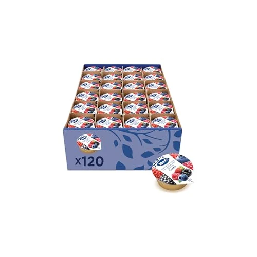 Hero Confettura Extra ai Frutti di Bosco, Confezione da 120 Porzioni in Alluminio da 25g, Frutta di Alta Qualità, Senza Conservanti e Senza Coloranti