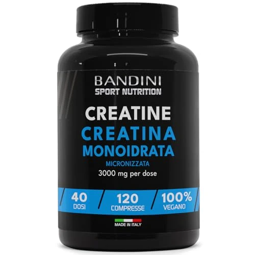 Offerta a tempo: Bandini® Creatina Monoidrata Micronizzata 120 Compresse da 3000mg per dose — 5% da 16,90 € a 15,99 €