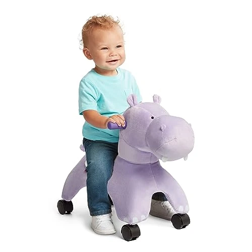 Offerta a tempo: Radio Flyer Holly the Rolling Hippo, giocattolo da cavalcare viola per bambini da 1 a 3 anni - 50% da 41.99 € a 21.07 €