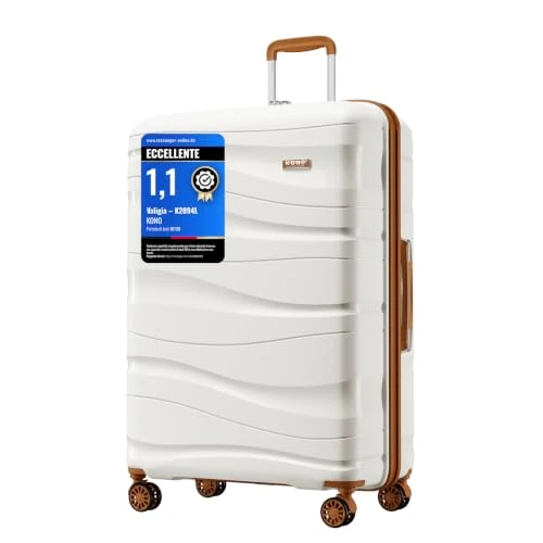 Limited-time offer: Kono 28 Inch Large Suitcase, Lightweight Hard Shell Luggage, Black from 72.99 £ to 69.99 £ (save 4%)